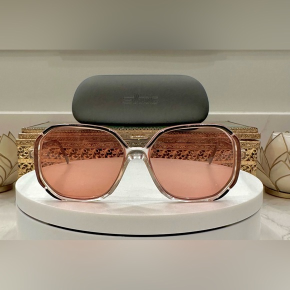 VTG Silhouette, Austria, Faux Burlwood Rx Eyeglass Frames, EUC w Silhouette Case main image 16